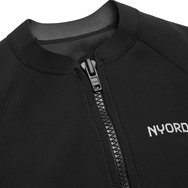 2025 Nyord Da Donna Tempus 2/2mm Manica Lunga Front Zip Hi Leg Shorty Muta N04BA00016 - Black